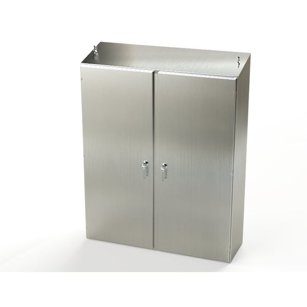 3 Point Latch with Padlock Handle Electrical Enclosures, 72 in H, 18 in D, 60 in W